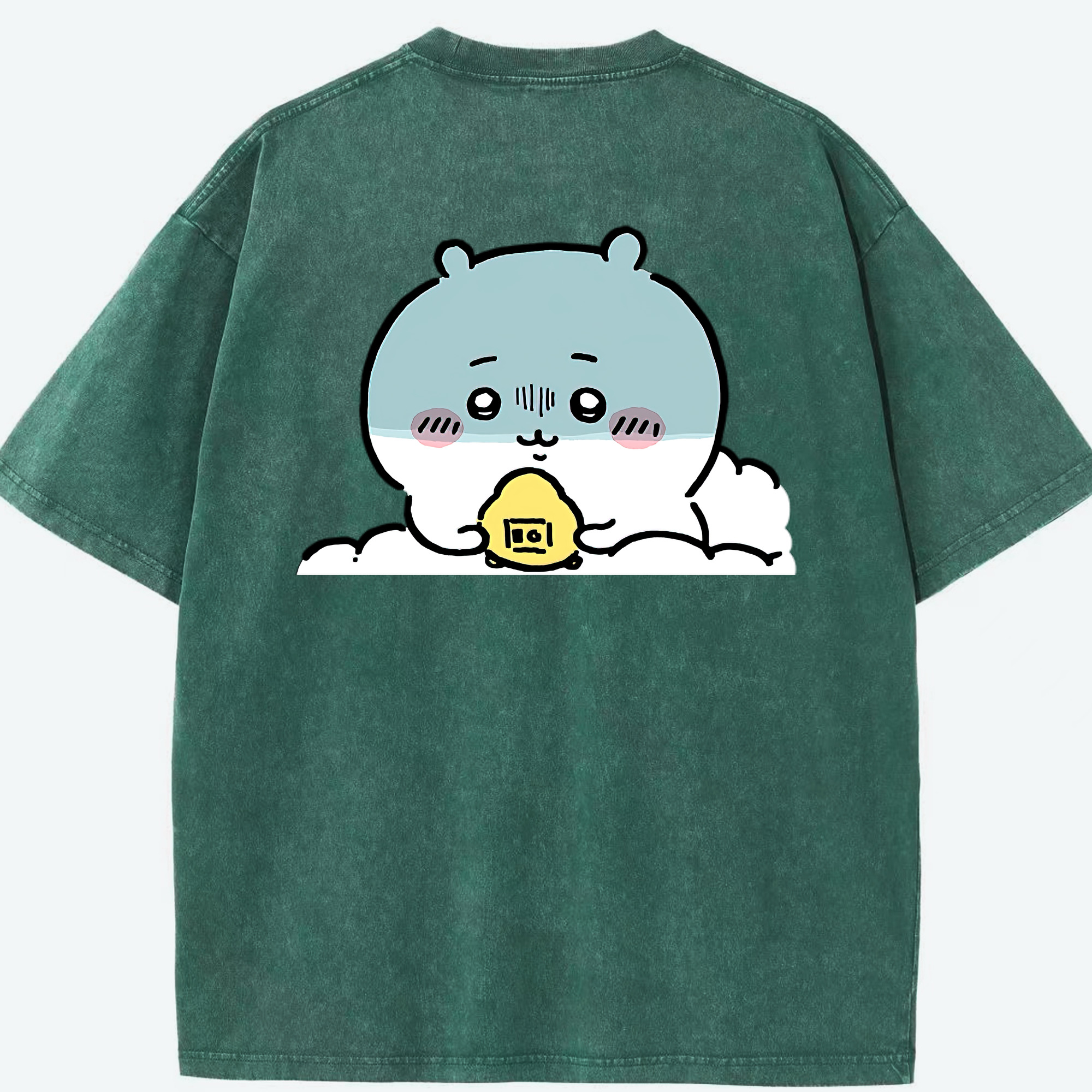 （画像用） ちいかわ ちいかわ Chii-kawa chiikawa 綿100% ヴィンテージ風 半袖Tシャツ（背面プリント）